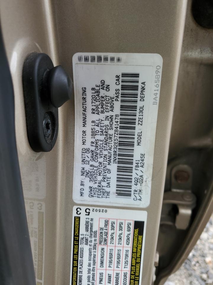 1NXBR32E57Z841478 2007 Toyota Corolla Ce