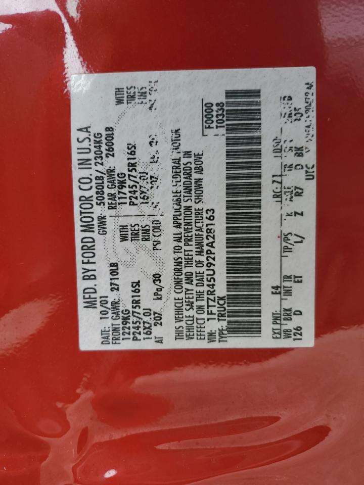 1FTZR45U92PA28163 2002 Ford Ranger Super Cab