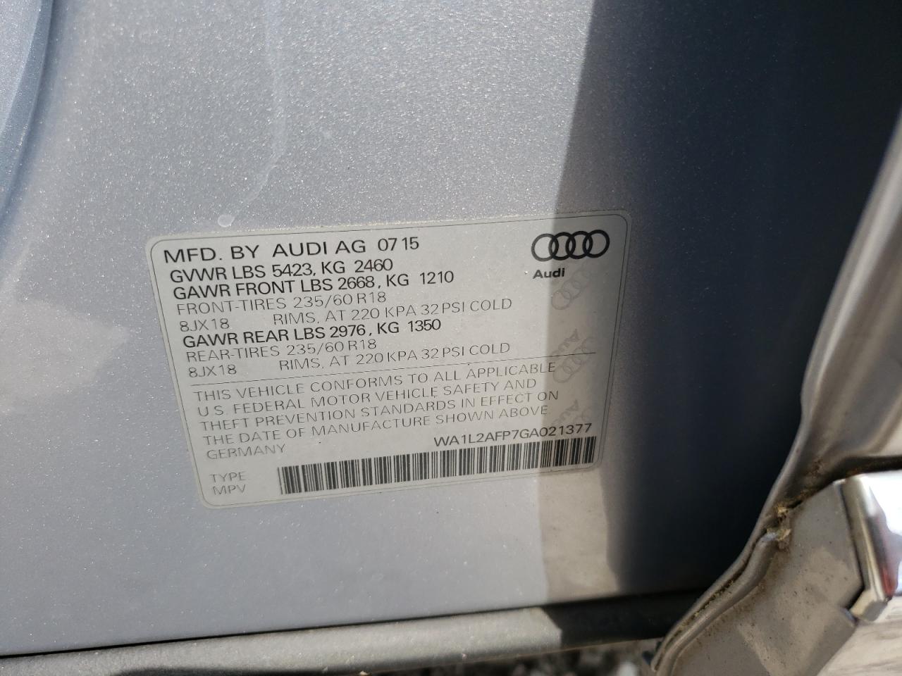 WA1L2AFP7GA021377 2016 Audi Q5 Premium Plus