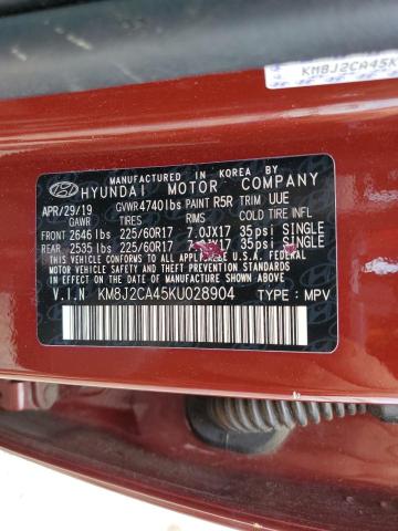 2019 Hyundai Tucson Se VIN: KM8J2CA45KU028904 Lot: 57198684