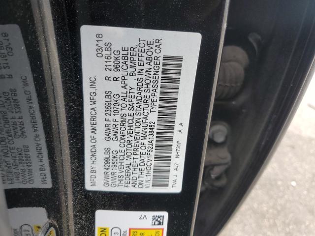2018 HONDA ACCORD EXL - 1HGCV1F52JA138482