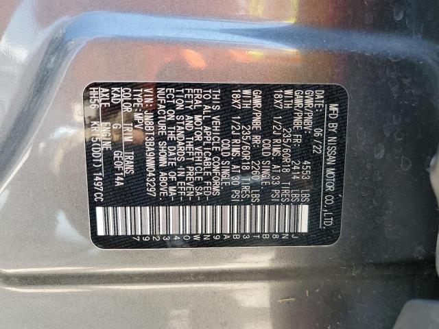 2022 Nissan Rogue Sv VIN: JN8BT3BA9NW043297 Lot: 58319034