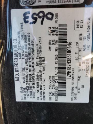 2008 Ford Mustang Gt VIN: 1ZVHT82H385180646 Lot: 59685524