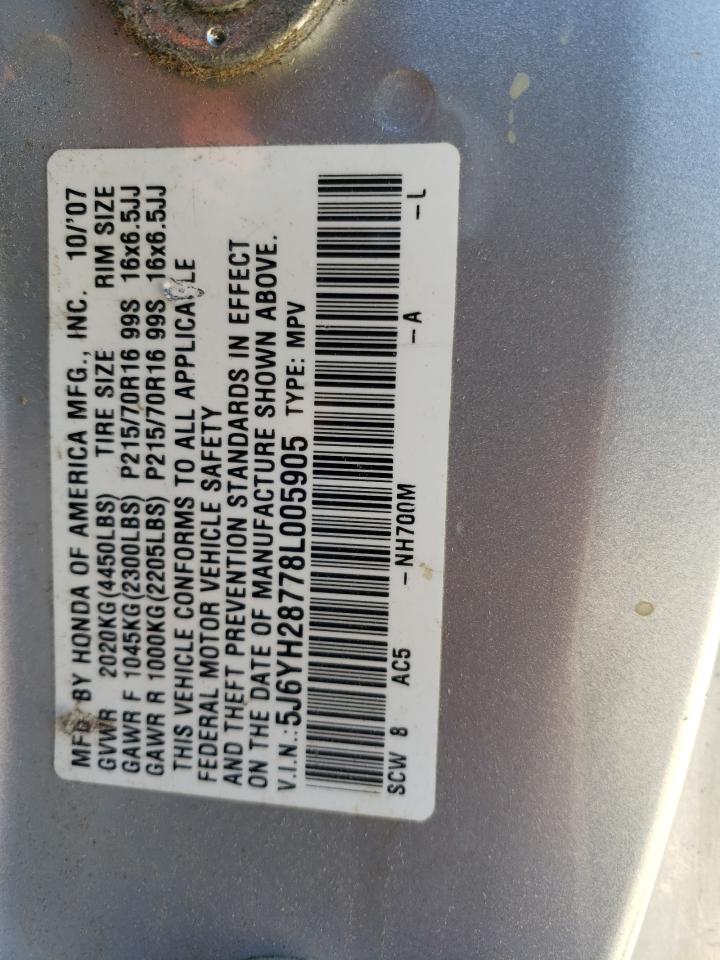 5J6YH28778L005905 2008 Honda Element Ex