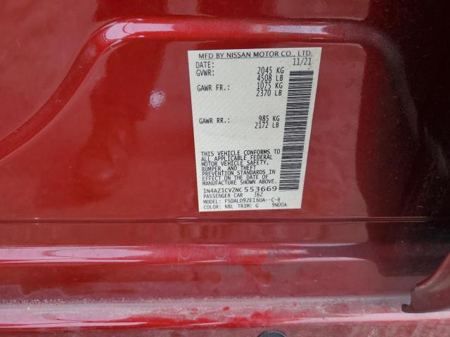 2022 Nissan Leaf Sv VIN: 1N4AZ1CV2NC553669 Lot: 53972854