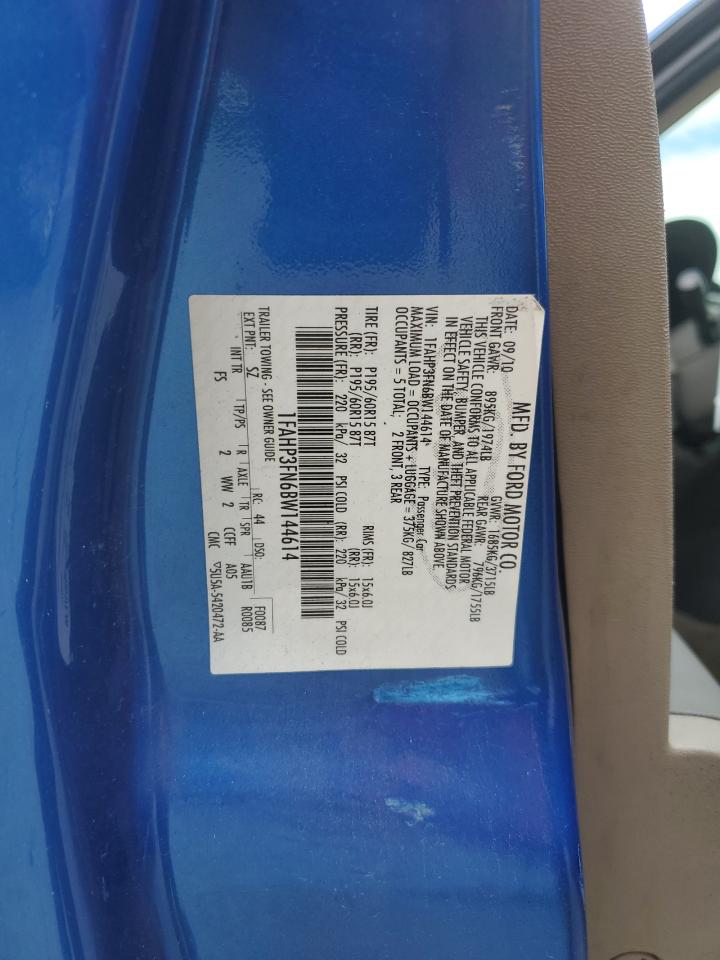 1FAHP3FN6BW144614 2011 Ford Focus Se