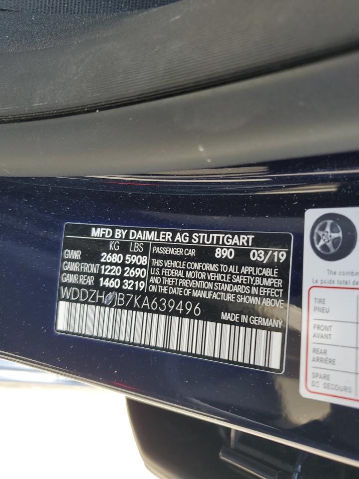 WDDZH6JB7KA639496 2019 Mercedes-Benz E 450 4Matic