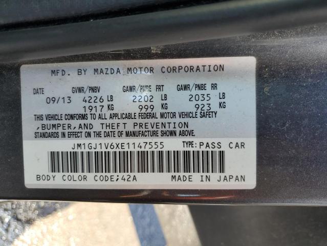 VIN JM1GJ1V6XE1147555 2014 Mazda 6, Touring no.13