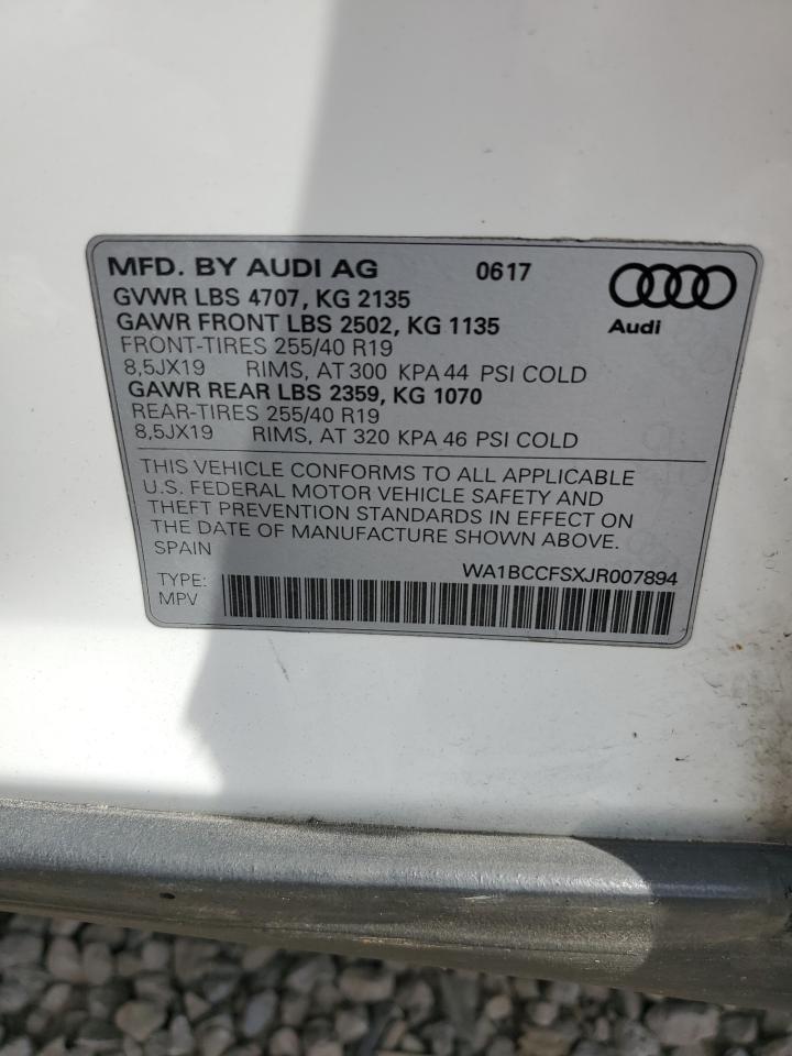 WA1BCCFSXJR007894 2018 Audi Q3 Premium