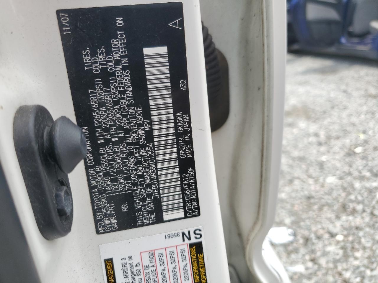 JTEBU14R38K012554 2008 Toyota 4Runner Sr5