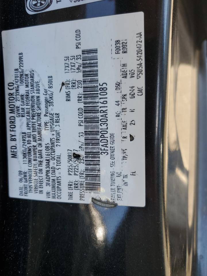 3FADP0L30AR161085 2010 Ford Fusion Hybrid