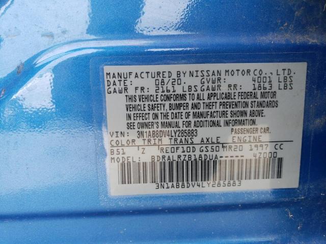 2020 Nissan Sentra Sr VIN: 3N1AB8DV4LY285883 Lot: 58082944