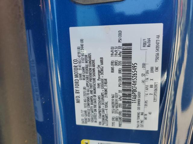 2017 Ford Mustang Gt VIN: 1FA6P8CF4H5265495 Lot: 58265284