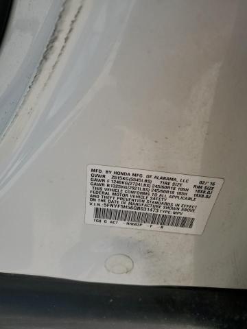 2016 Honda Pilot Exl VIN: 5FNYF5H56GB031473 Lot: 57836854