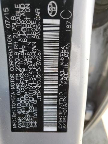 2015 TOYOTA PRIUS - JTDKN3DU2F0469267