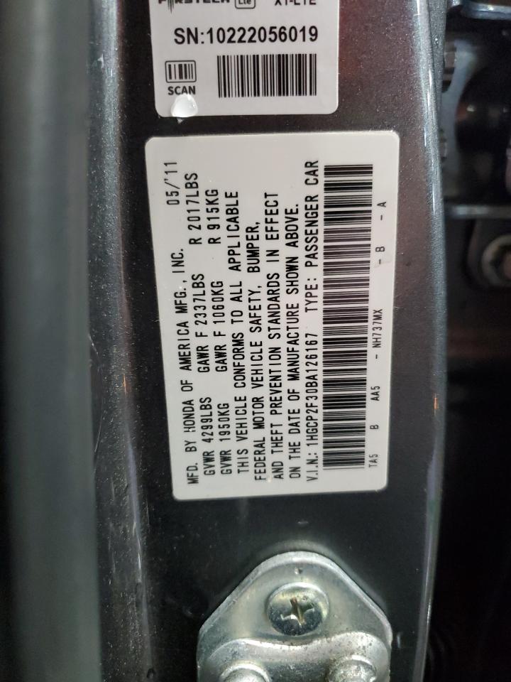 1HGCP2F30BA126167 2011 Honda Accord Lx