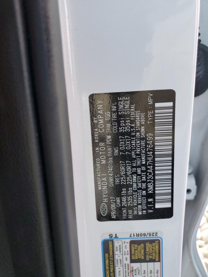 KM8J3CA47HU476499 2017 Hyundai Tucson Limited