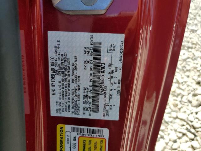 2020 Ford Mustang VIN: 1FA6P8TH0L5187873 Lot: 58500514
