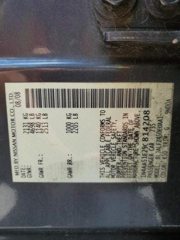 2009 Nissan Maxima S VIN: 1N4AA51E29C814208 Lot: 60256784