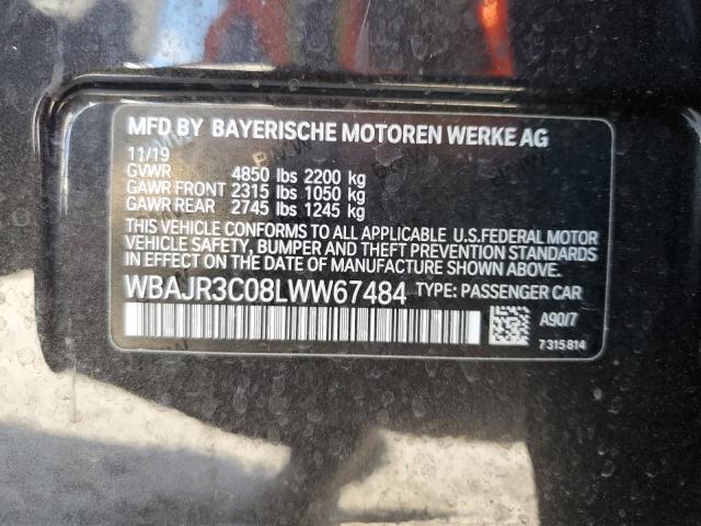 VIN WBAJR3C08LWW67484 2020 BMW 5 Series, 530 I no.12