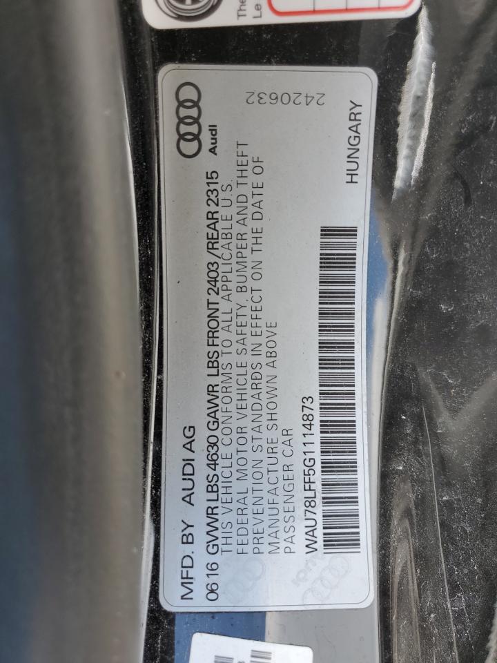 WAU78LFF5G1114873 2016 Audi A3 Premium