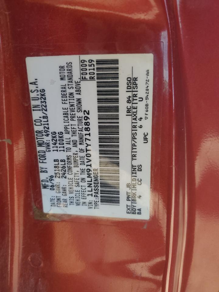 1LNLM91V0TY718892 1996 Lincoln Mark Viii Base