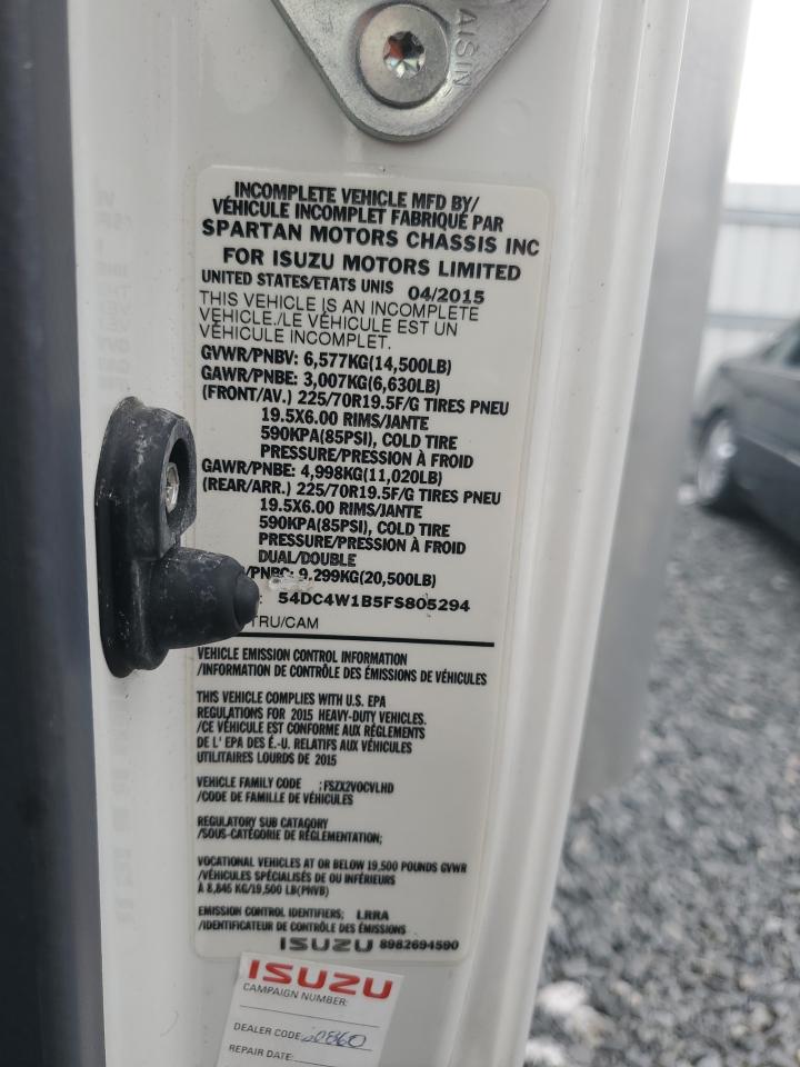 54DC4W1B5FS805294 2015 Isuzu Npr Hd