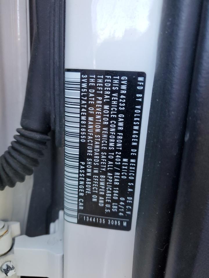 3VW5L7AT4EM816550 2014 Volkswagen Beetle