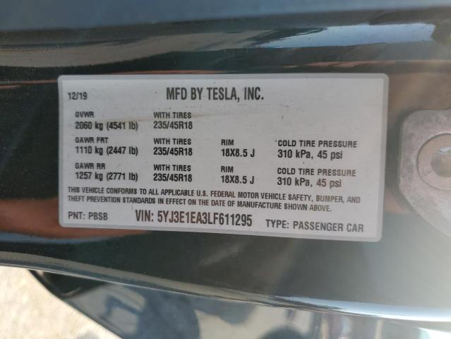 2020 Tesla Model 3 VIN: 5YJ3E1EA3LF611295 Lot: 58971314