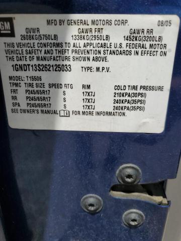 2006 Chevrolet Trailblazer Ls VIN: 1GNDT13S262125033 Lot: 60967884