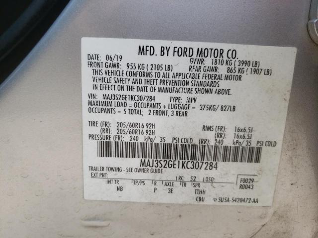 2019 FORD ECOSPORT S - MAJ3S2GE1KC307284