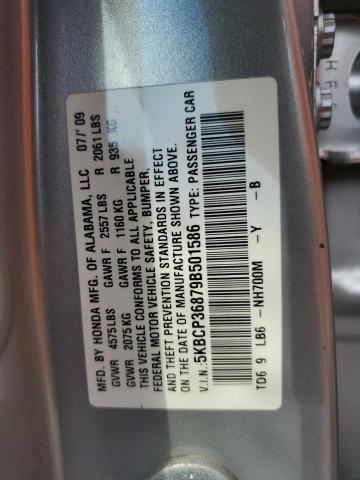 2009 Honda Accord Exl VIN: 5KBCP36879B501586 Lot: 60499784