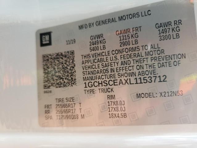 2020 CHEVROLET COLORADO L - 1GCHSCEAXL1153712