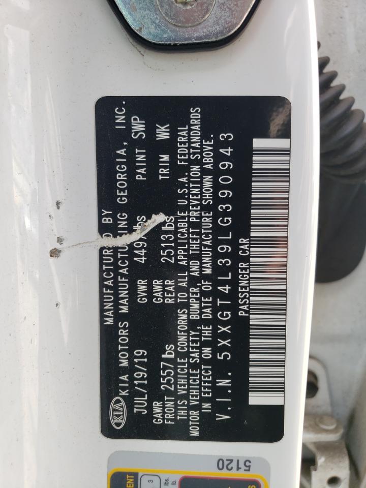 5XXGT4L39LG390943 2020 Kia Optima Lx