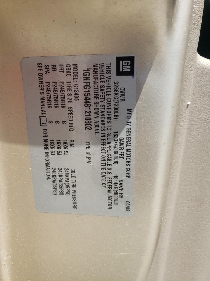 1GNFG154481210802 2008 Chevrolet Express G1500