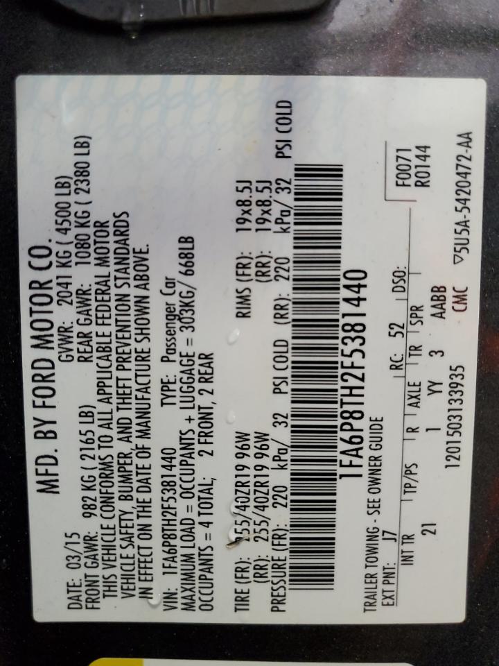 1FA6P8TH2F5381440 2015 Ford Mustang