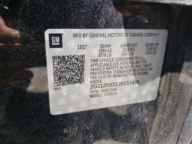 2018 CHEVROLET IMPALA PRE 2G1125S31J9153439