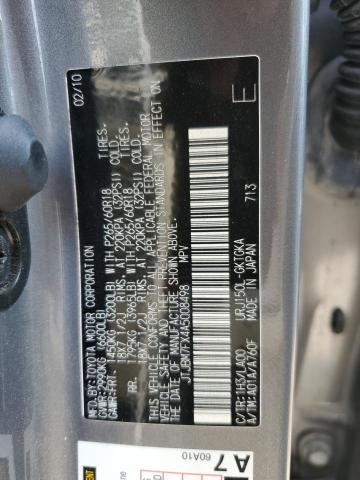 2010 Lexus Gx 460 VIN: JTJBM7FX4A5008498 Lot: 57706614