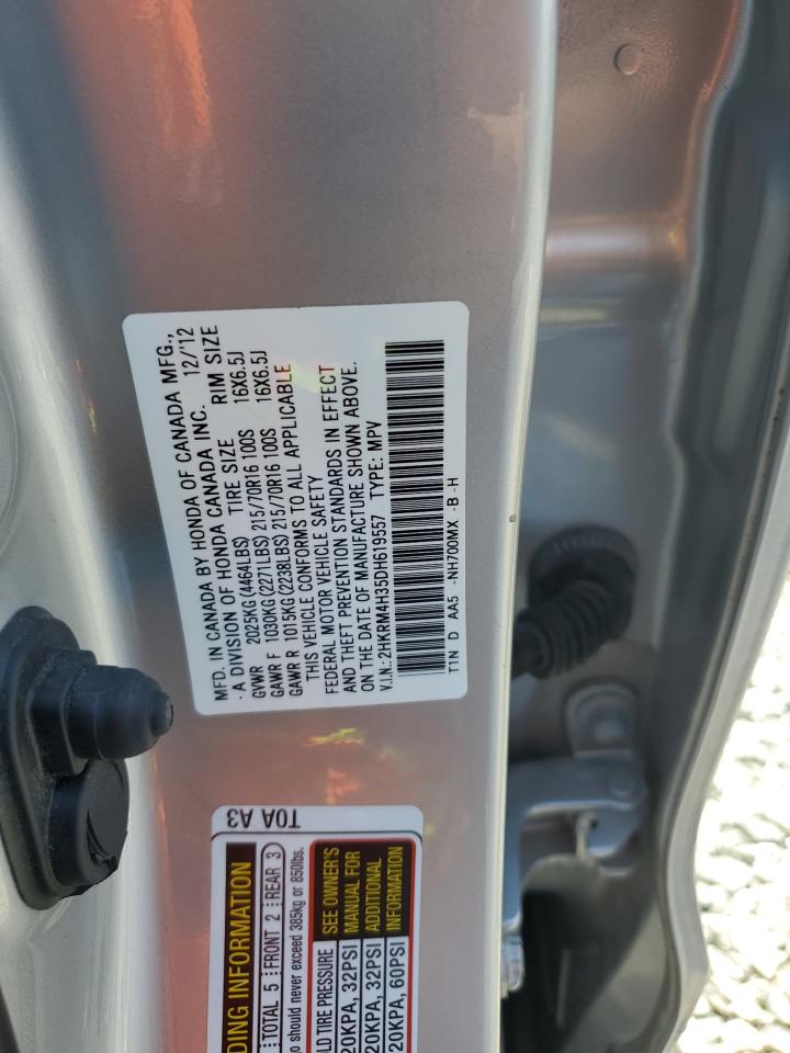 2HKRM4H35DH619557 2013 Honda Cr-V Lx