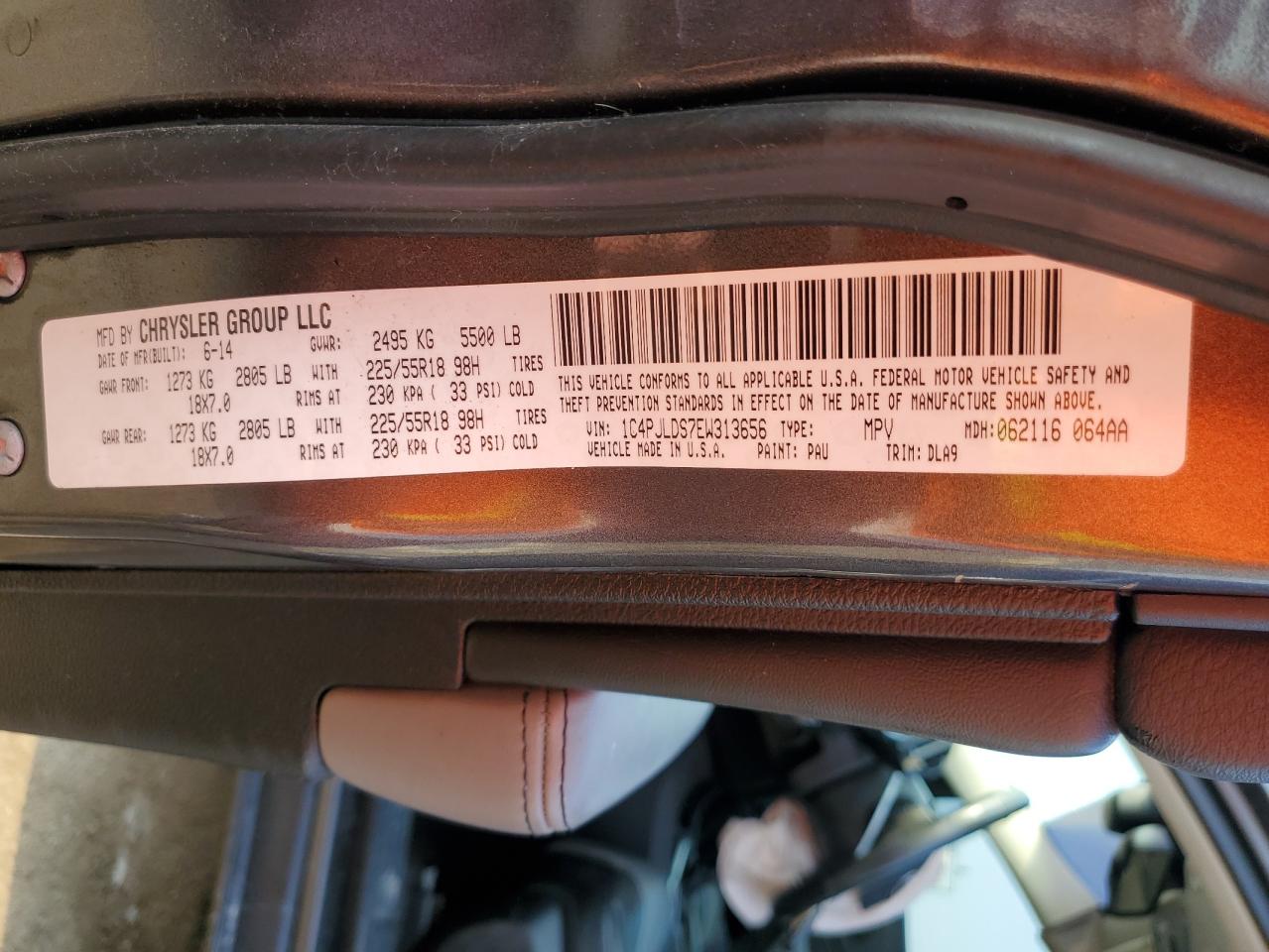 1C4PJLDS7EW313656 2014 Jeep Cherokee Limited