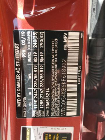 2019 MERCEDES-BENZ GLC 300 4M - WDC0G4KB6KF618922