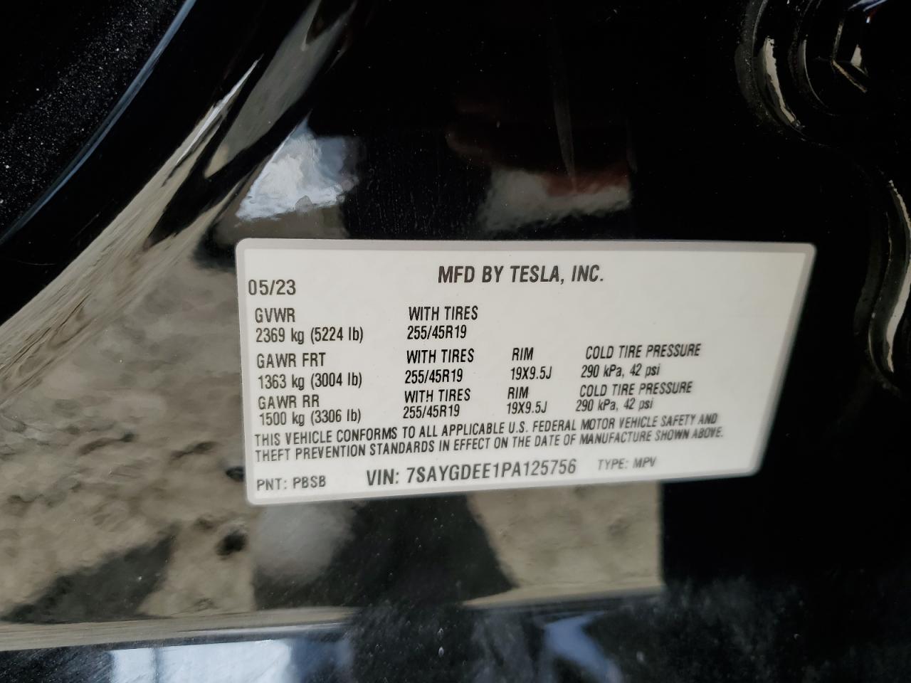 7SAYGDEE1PA125756 2023 Tesla Model Y