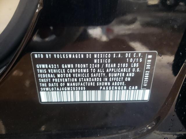 2016 Volkswagen Jetta Sel VIN: 3VWL07AJ4GM253985 Lot: 58759364