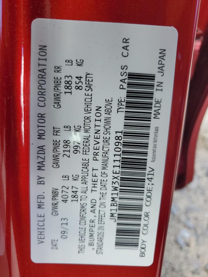 JM1BM1W3XE1110981 2014 Mazda 3 Grand Touring