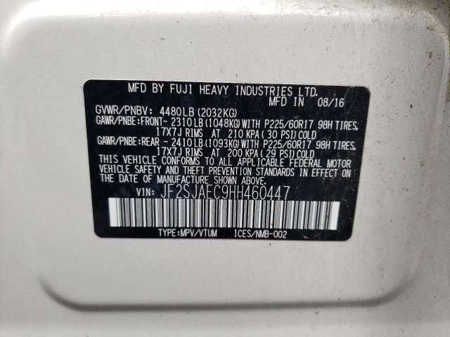 2017 Subaru Forester 2.5I Premium VIN: JF2SJAEC9HH460447 Lot: 59238774