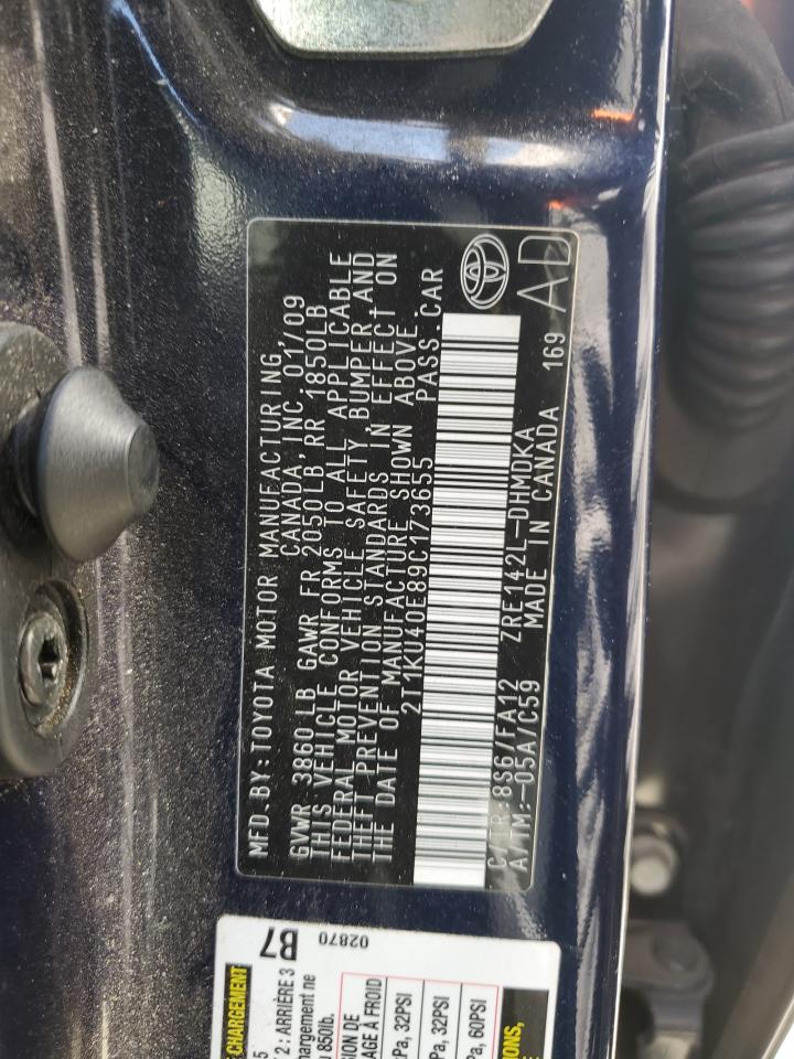 2T1KU40E89C173655 2009 Toyota Corolla Matrix