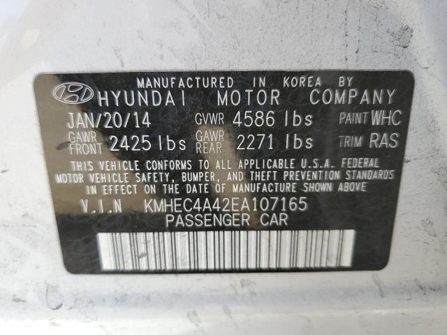 2014 Hyundai Sonata Hybrid VIN: KMHEC4A42EA107165 Lot: 57884384