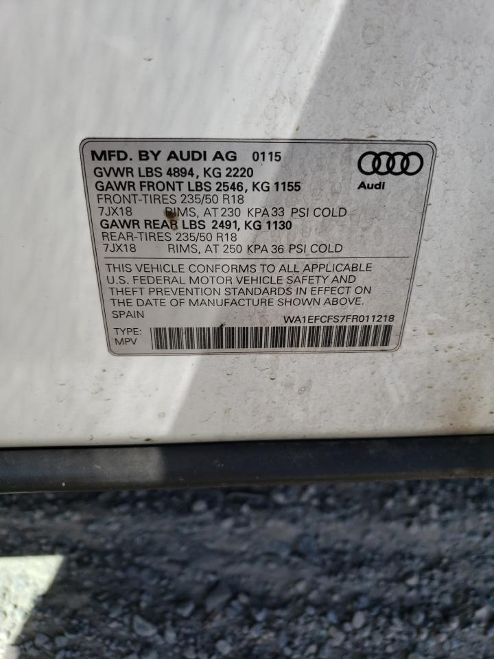 WA1EFCFS7FR011218 2015 Audi Q3 Premium Plus