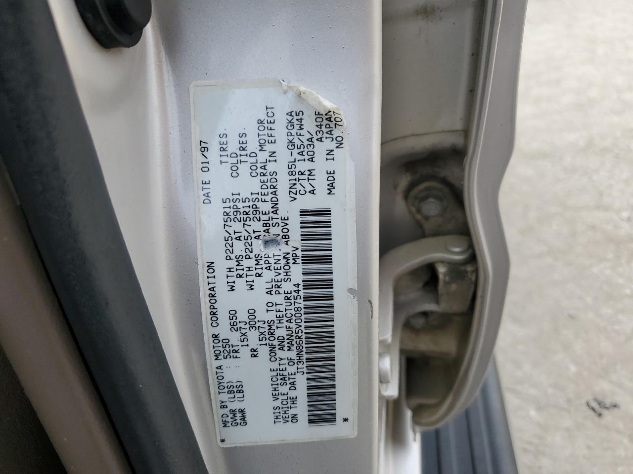 JT3HN86R5V0087544 1997 Toyota 4Runner Sr5