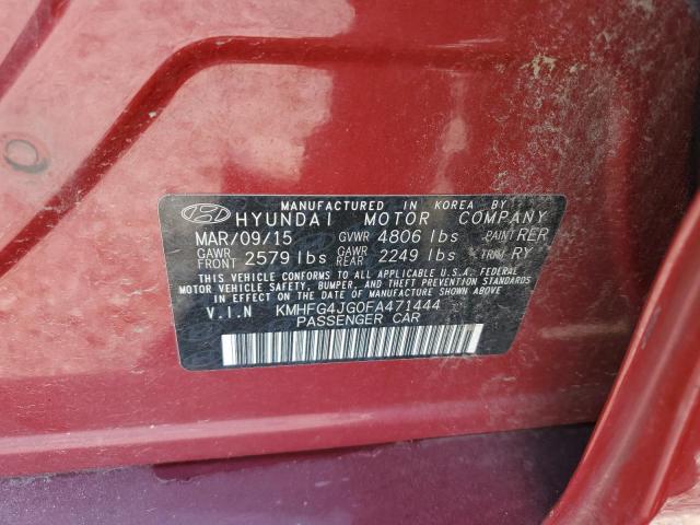 2015 HYUNDAI AZERA KMHFG4JG0FA471444